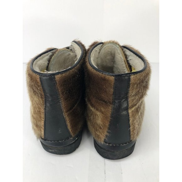 Vintage Blondo Seal Skin Ankle Boots Mens Size 8 EU 42 Winter Arctic Leather She main image 5